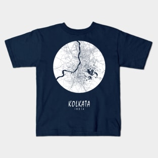 Kolkata, India City Map - Full Moon Kids T-Shirt